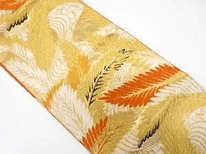 アンティーク　流水に羊歯模様織り出し袋帯(材料)